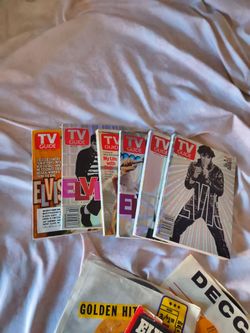 Elvis Presley TV guides 6  / 7 records