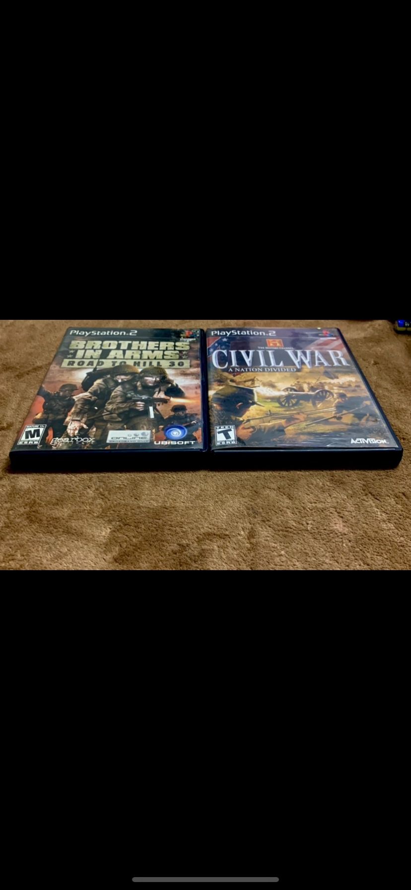 Brothers In Arms: Road To Hill 30 & History Channel: Civil War: A Nation Divided (Sony PlayStation 2) ($10 for both together)