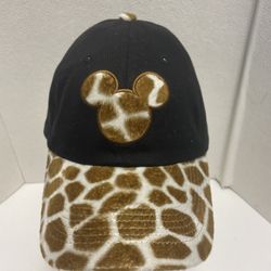 WALT DISNEY WORLD PARK OSFA StrapBack Hat Cap ANIMAL KINGDOM MICKEY EARS GIRAFFE