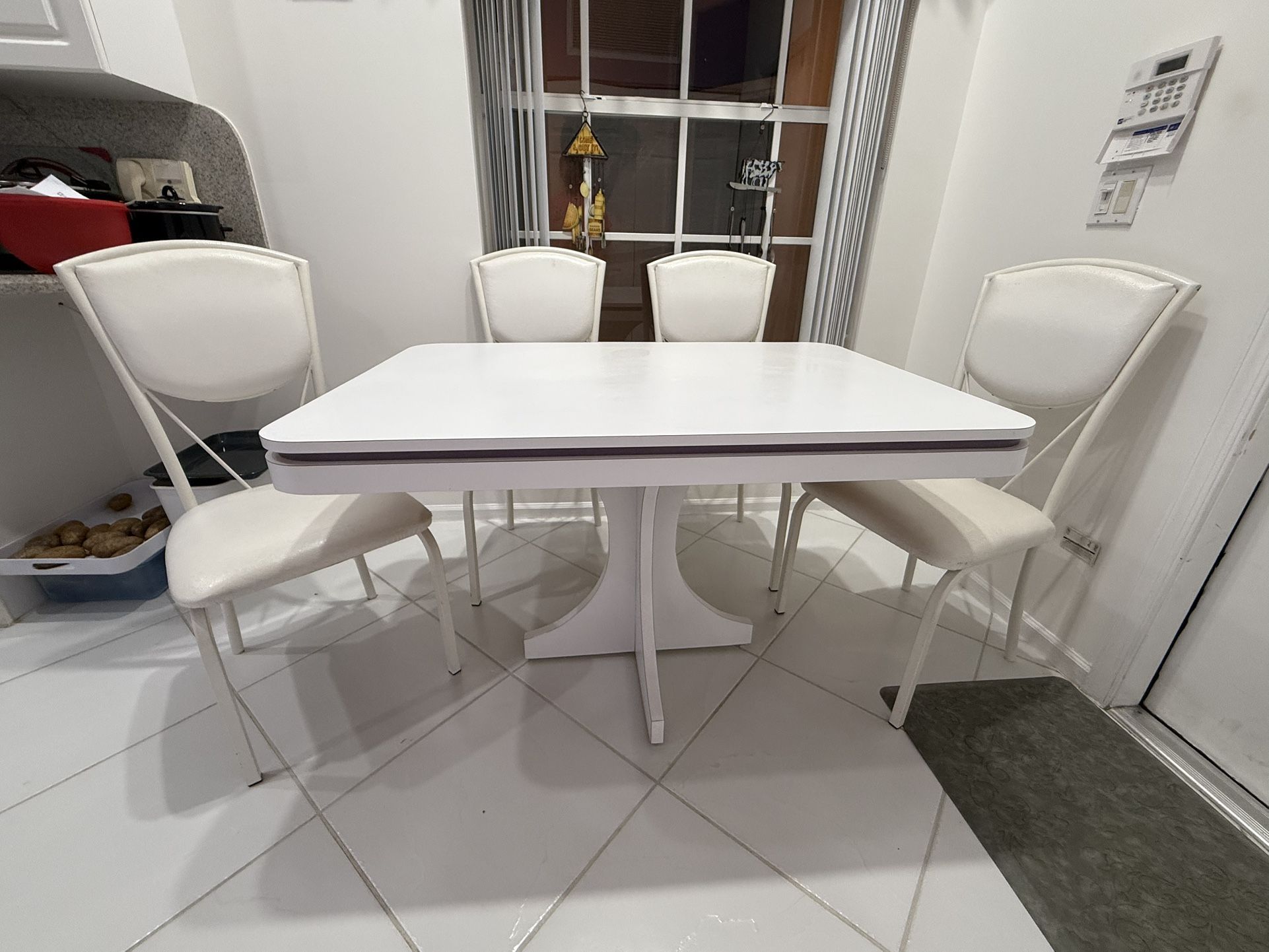 White Rectangle Kitchen Table