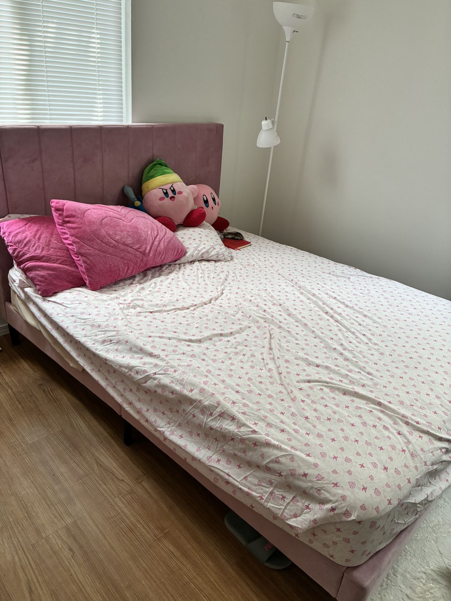 Pink Velvet Upholstered Wayfair Bed