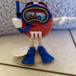 VINTAGE RED M&M SNORKEL SCUBA DIVER CANDY DISPENSER Suba