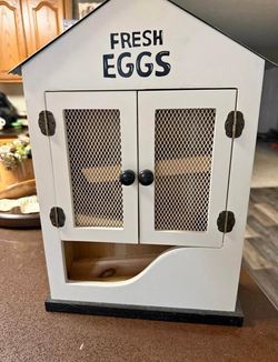 Farmhouse Wooden Egg Storage Cabinet
