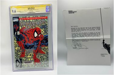 Spider-Man #1 Platinum CGC 9.6 SS Stan Lee x2 Todd McFarlane Signature + Letter