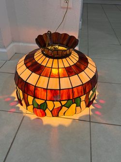 Vintage Tiffany Style . Ceiling Lamp .