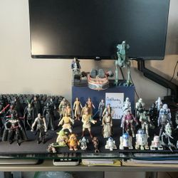 Massive Star Wars Lot - Figures, Droids, & Ships