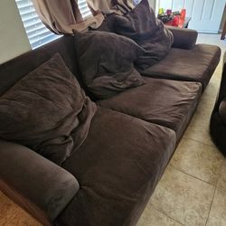 2 Big Brown Couches