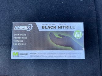 Black Gloves Box 100 Size M