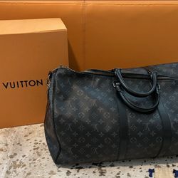 Louis Vuitton Keepall Monogram Eclipse Bandoulière 55  $2,570 store asking $1,850