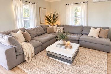 Large Gray Sectional Sofa