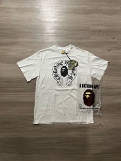 White bape chrome hearts shirt large