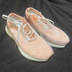 Adidas Women's Pureboost Go Running Shoes Orange Cloud White Size 10W New