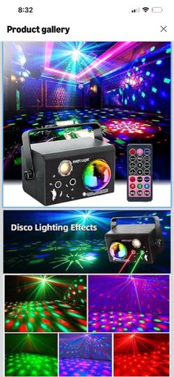 Party Lights DJ Disco Ball Stage Strobe LED Projector Sound Activated, Remote Control, For Parties Xmas Club Bar Birthday Rave Christmas Home Room Dec