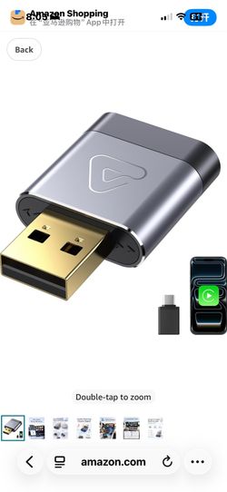 New in box! Wireless CarPlay Adapter for Apple Daily Commute, Wired to Wireless Ultra Mini, Cooling Design, Fast Stable Connection, Easy to Set Up, US