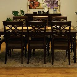 Dinning Table And 6 Chairs + Buffet
