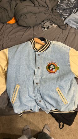 Vintage Mickey denim bomber jacket