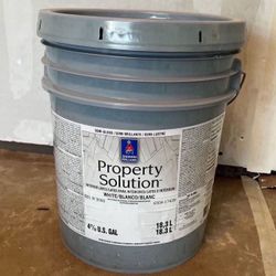 Interior Paint. Color Pure White. Semi Gloss/ Brilliante. New 5 Gallons 