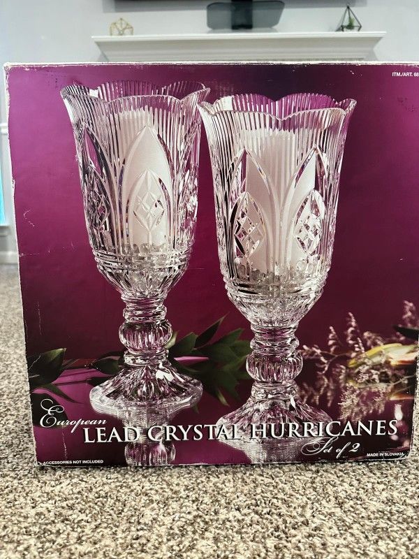 Crystal Hurricane candle holders by codinger