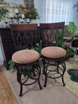 Two bar stools.