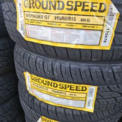 195-65-15 !!! GROUNDSPEED A/S !!! $230 LAS 4 LLANTAS MONTADAS Y BALANCEO INCLUIDO 👌