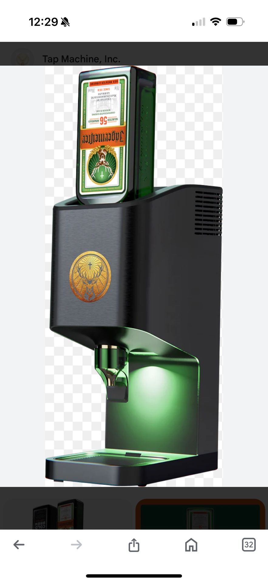 Jägermeister Single Bottle Tap Machine