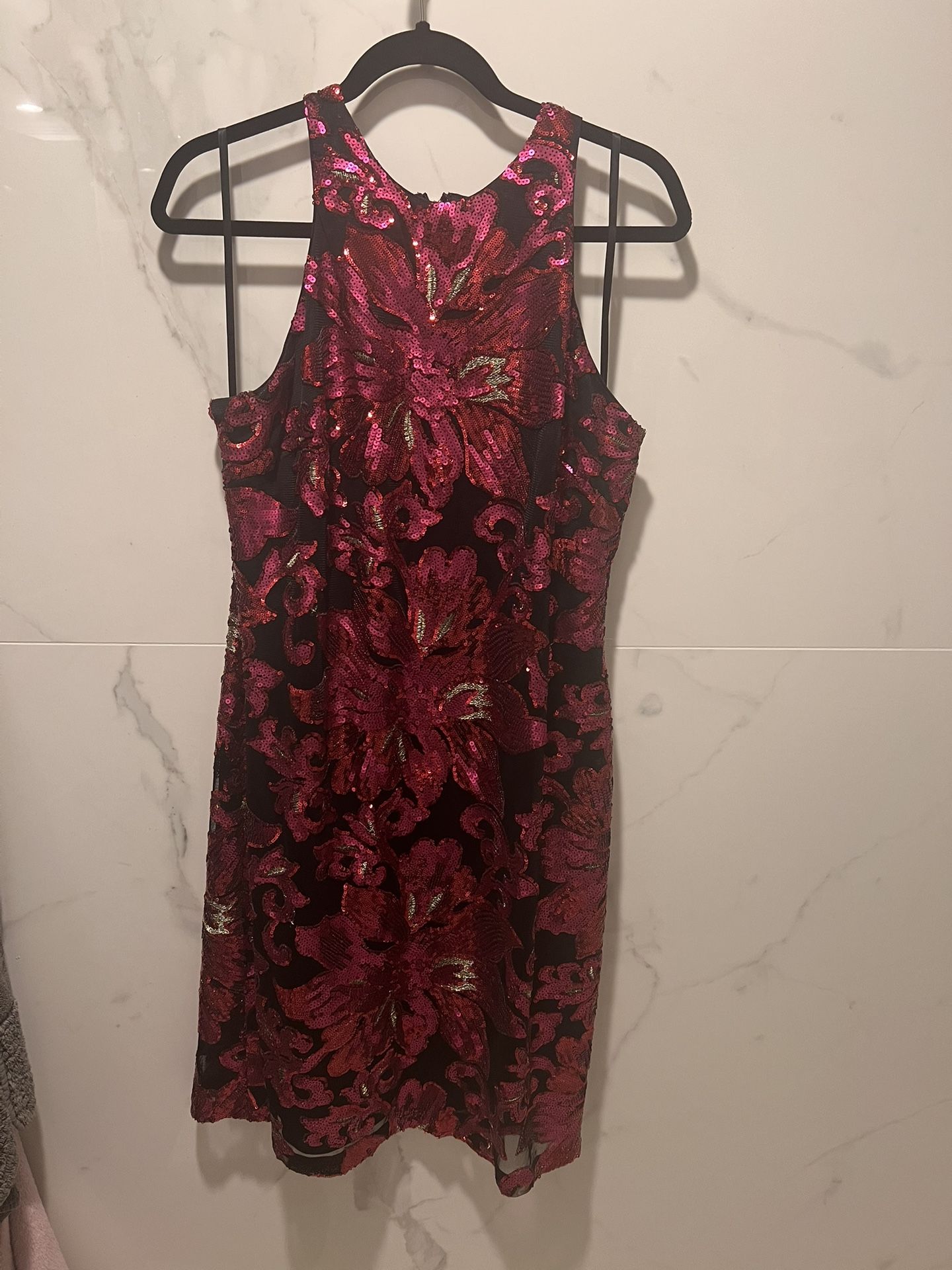 Stunning Cache XL Sequins Cocktail Dress
