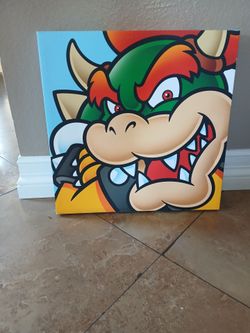 Kids room canvas wall photo decor *Bowser* Super Mario Bros