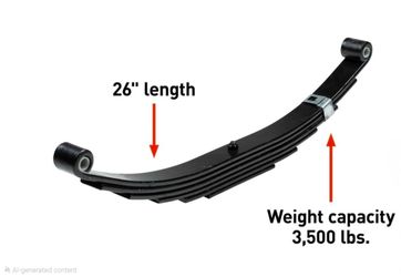 Trailer Double-Eye Leaf Spring, 3,500-lb. Capacity, 6-Leaf #679372