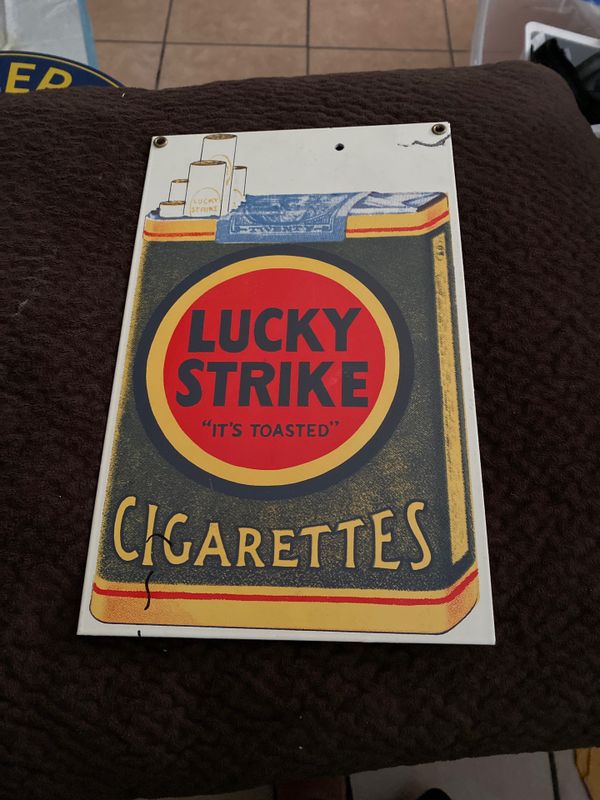 LUCKY STRIKE ITS TOASTED CIGARETTES SIGN for Sale in ...