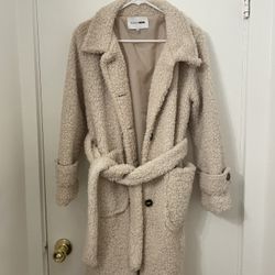 Off White Teddy Coat