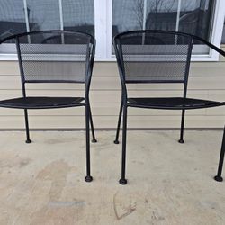 Metal Porch Chairs (x2)