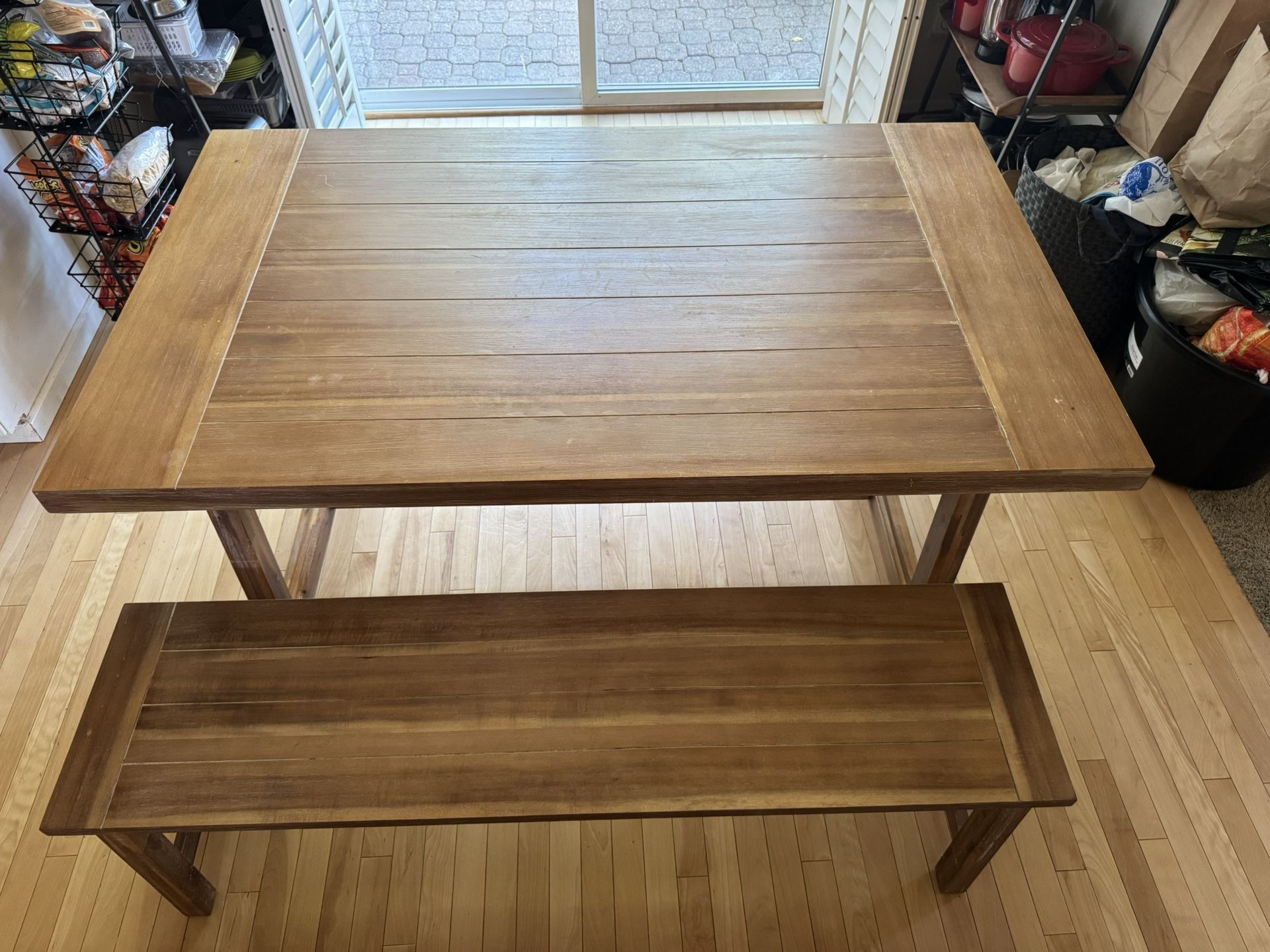 Threshold Wheaten Farmhouse Trestle Table 60in Target