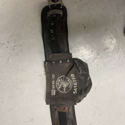 Safe Waze Rod buster Belt With Klein Bolt Bag  With D Rings For Positioning 70  OBO L To XL Tool Belt Bag 