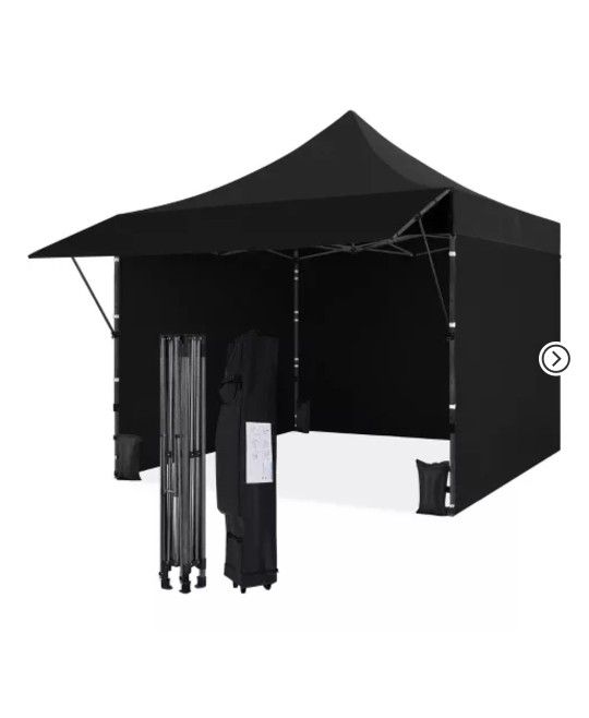 10x10 Pop Up Canopy Heavy Duty Party Tent with Removable Awning and Sidewalls,Easy Up Outdoor Wedding Commercial Canopy,Gazebo All Season Windproof&Wa