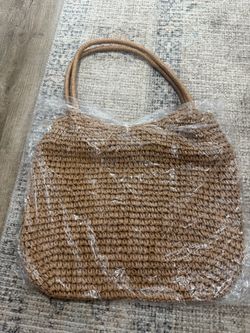 Woven Straw Tote Bag