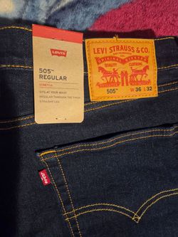 505 levi navy jeans 36×32