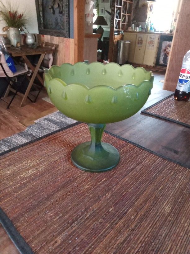vintage Indian glass green