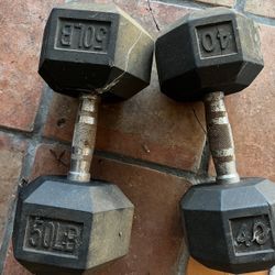 50lb Dumbbell (pair)  40lb Dumbbell $160 Total