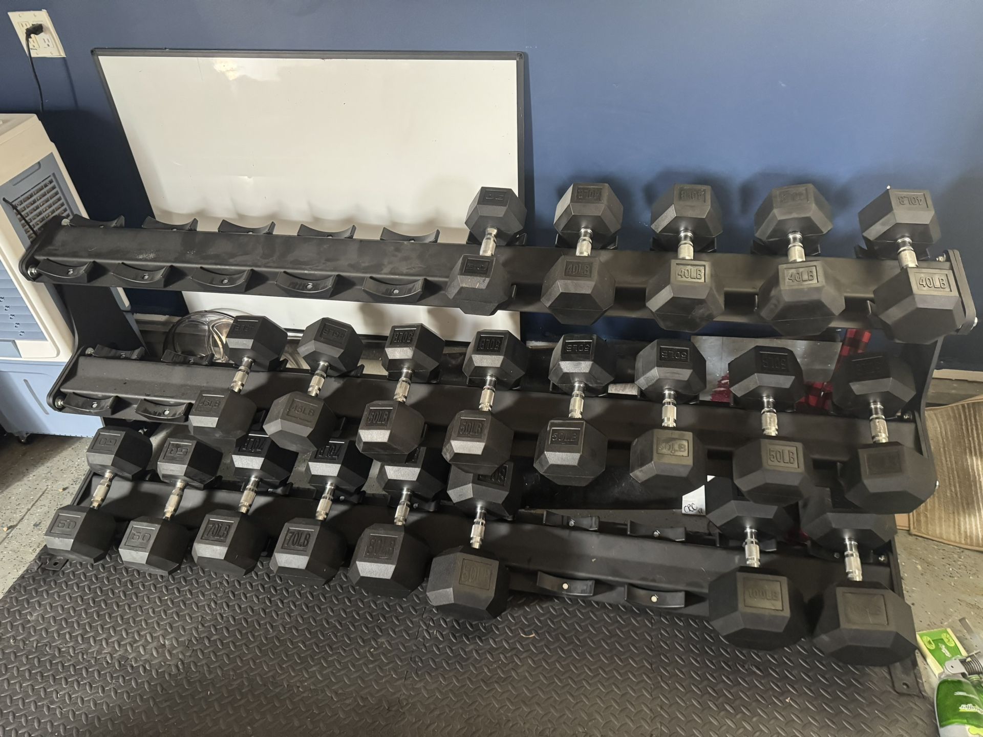 Brand New Dumb Bell Set With Rogue Rack
