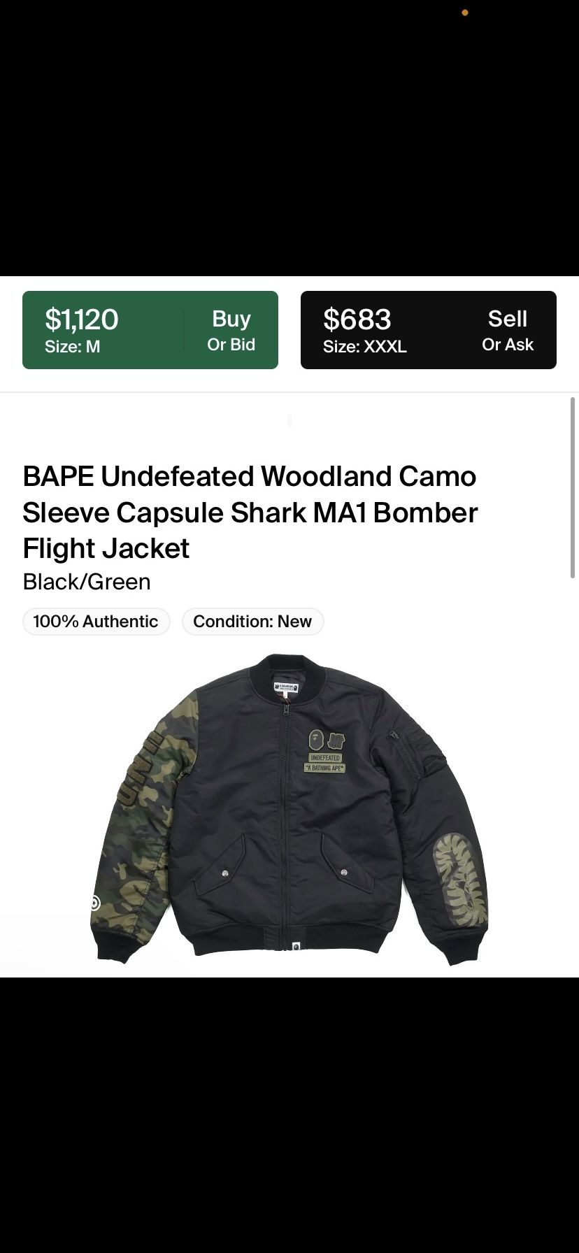 Bape x Undefeated Bomber Jacket for Sale in Fullerton, CA - OfferUp