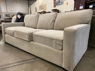 RADLEY Greige Square Arm 3 Seat Sofa