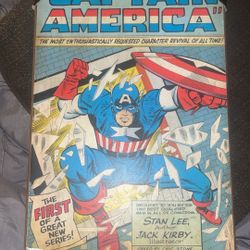 Captain America Wooden Poster
