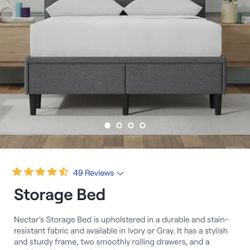 Nectar Queen Size Storage Bed Frame