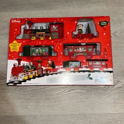 Disney Mickey Mouse Christmas Train Set, 12 Piece, Red Plastic, by Ruz