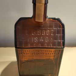 Amber Glass Whiskey Decanter EG Booz Liquor Bottle