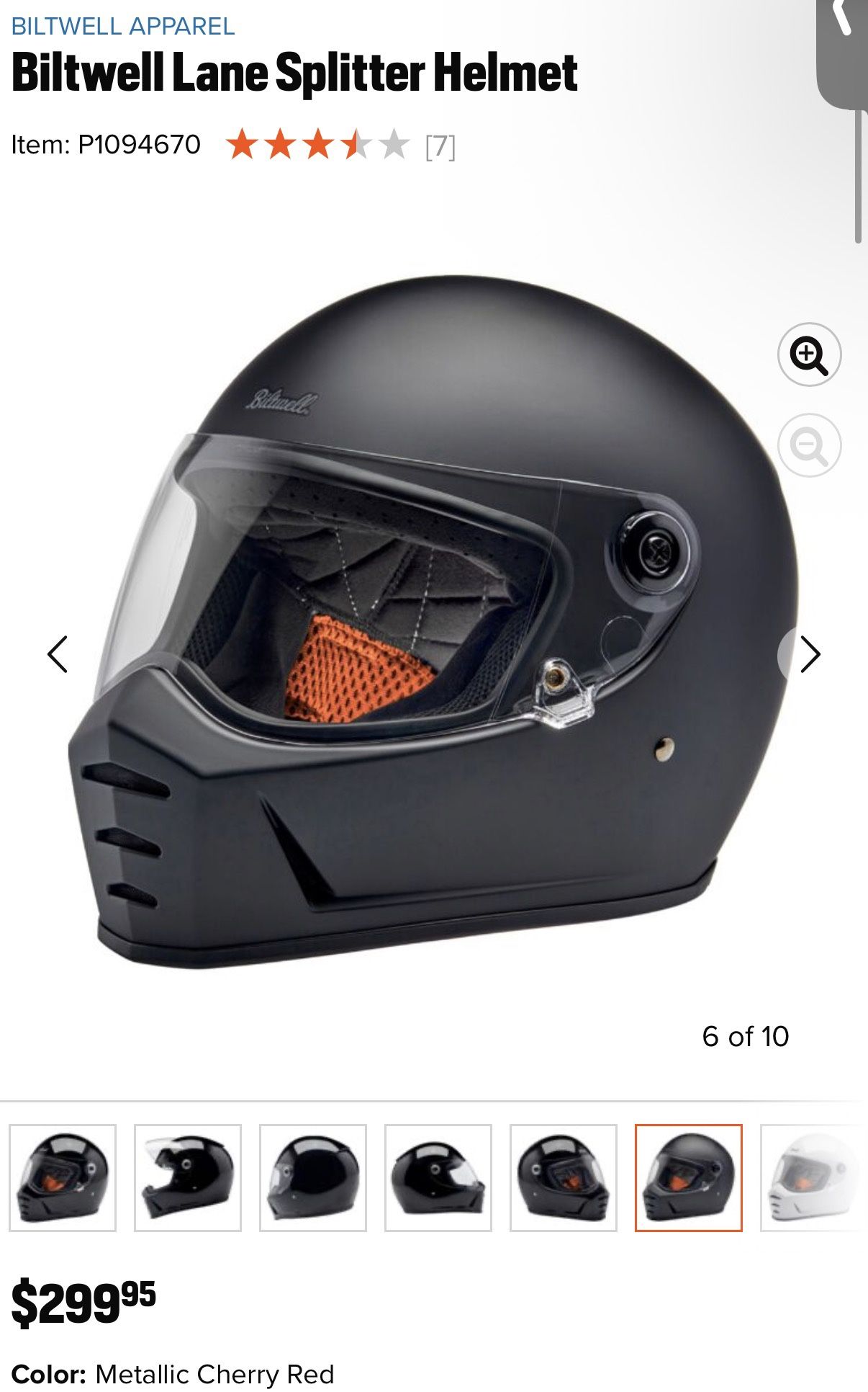 Biltwell Lane Splitter Helmet size S