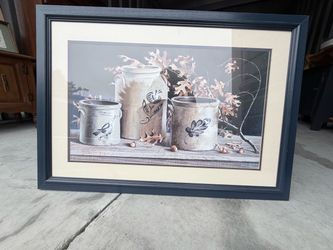 Pauline Eble Campanelli Framed Stoneware Crocks Print