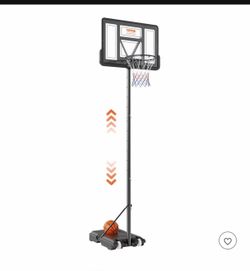 Basketball Hoop, 4-10 ft Adjustable Height Portabl