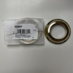 Moen Monticello Sink Spout escutcheon in gold. 