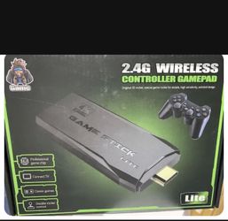 Wireless HDMI 4K TV Game Stick Console 10000 Built-in Games + 2 Wireless Gamepad